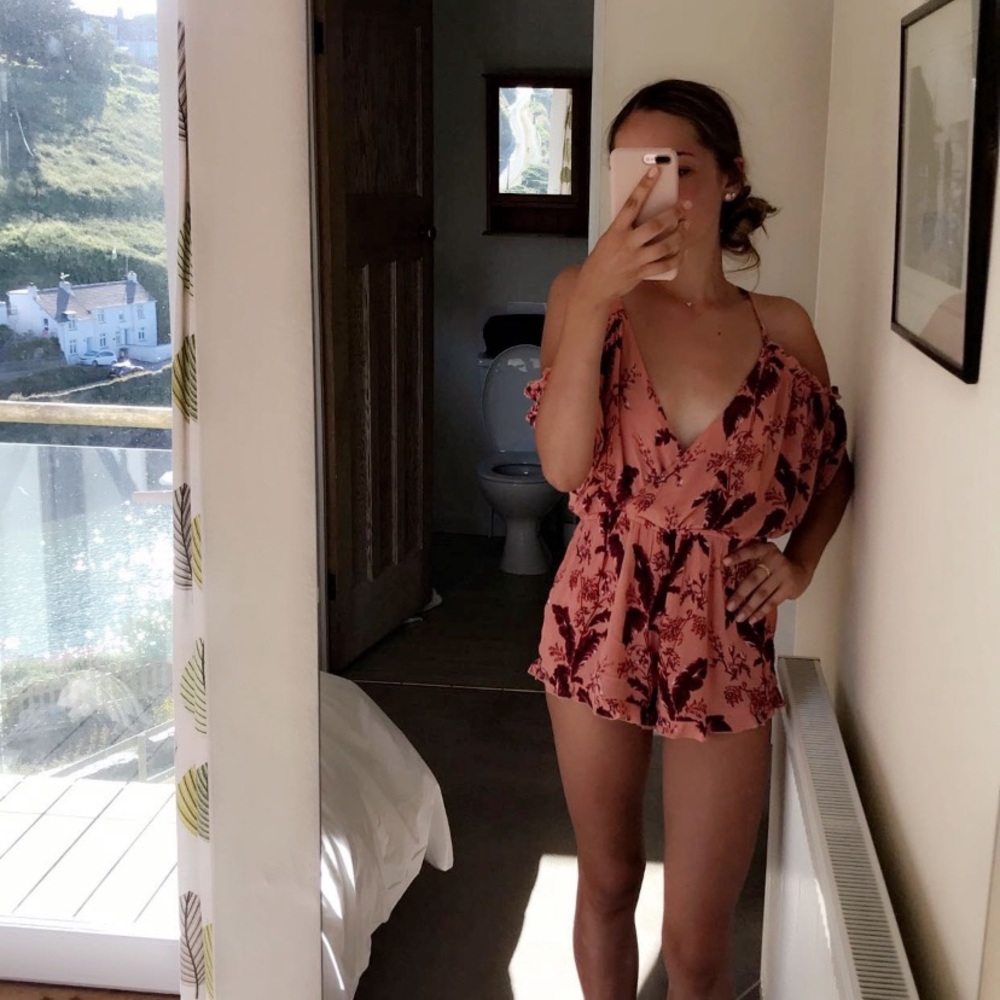 Top shop romper size XS floral